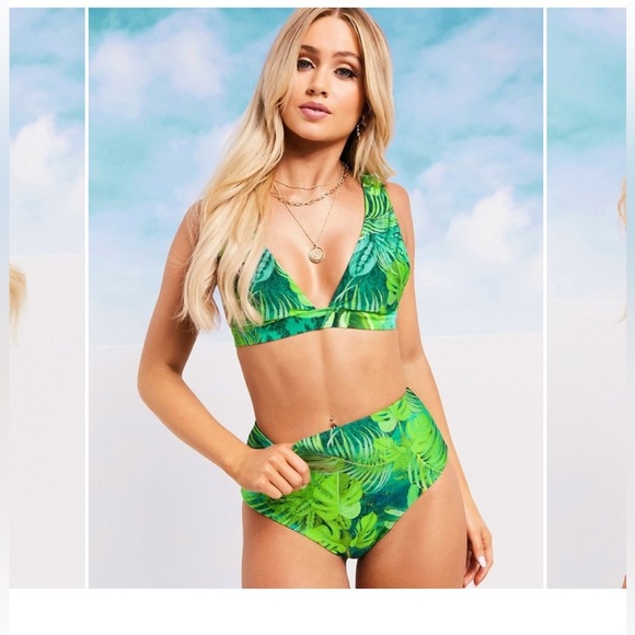 ASOS DESIGN SWIM GLAM mix and match high waist bikini bottom size 6 NWOT - Picture 1 of 8